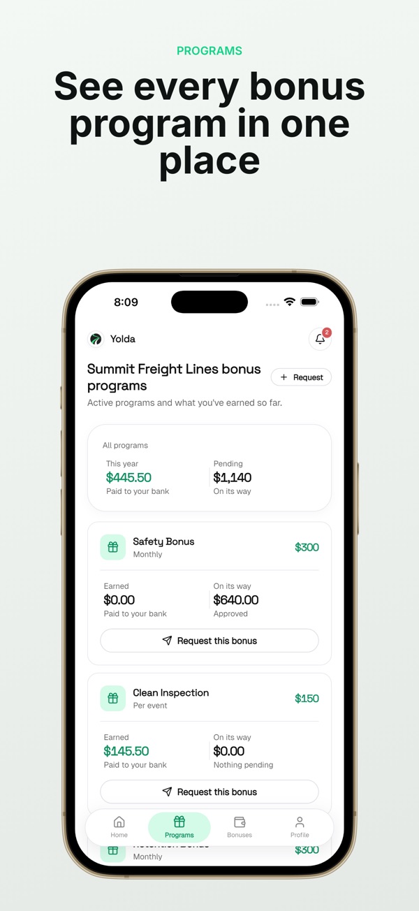 Yolda Driver App: every bonus program in one place